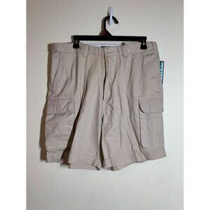 NWT A&N Khakis Cargo Shorts Above Knee Beige Mens Size 34